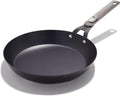 OXO Outdoor Pre-Seasoned Carbon Steel 10" Frying Pan Skillet, Detachable Handle for Easy Storage, Indoor Use, Nonstick with Use, Induction Suitable,Oven & Broiler Safe,Browning, Grill,Sear,Saute,Black by Unknown