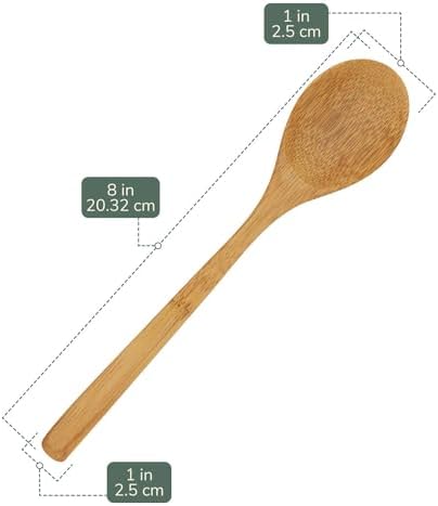 BambooMN 8" Reusable Bamboo Dinner Spoon - 100 Units - Image 2