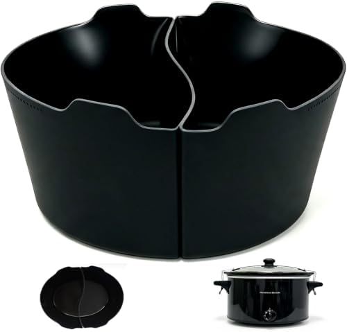Magikichen 10 Quart Silicone Crock pot Liners,Slow Cooker Liners, Oval Reusable Crock pot Divider Insert,BPA-Free, Dishwasher Safe by Magikichen