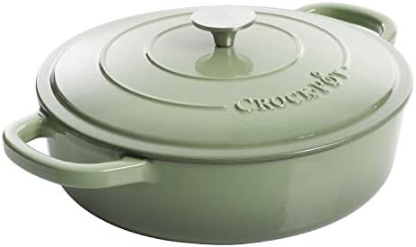 Crock Pot Artisan Enameled Cast Iron Braiser W/Lid, 5-Quart, Pistachio by Crock-PotBrand