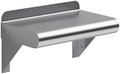 AmGood 6 in. x 10 in. Stainless Steel Wall Mount Shelf - NSF Certified, Commercial Grade, 18-Gauge - Holds up to 120 lbs, with Backsplash & Bullnose Edge for Restaurant, Kitchen, Garage & Utility Room by AmGood