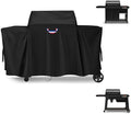 Grill Cover for Traeger Woodridge Pro/Elite Grills, Outdoor Waterproof BBQ Smoker Cover with Top Handles & Adjustable Straps, Pellet Grill Heavy Duty Accessory- 69x28x47 in, Black by Agustone
