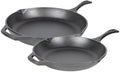 Lodge Chef Collection Cast Iron Skillet Set, 10 Inch and 12 Inch by Lodge