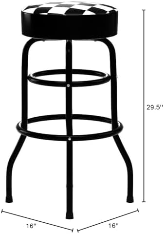 Performance Tool W85023 28.5 in. Checkerboard Swivel Bar Stool - Image 3