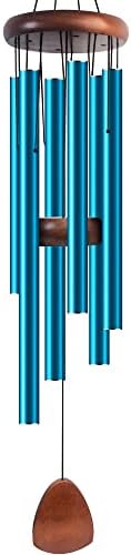 Bursvik 37" Aluminum Wind Chimes for Outside (Blue), Patio Zen Decor Gift by BursvikWindChimes