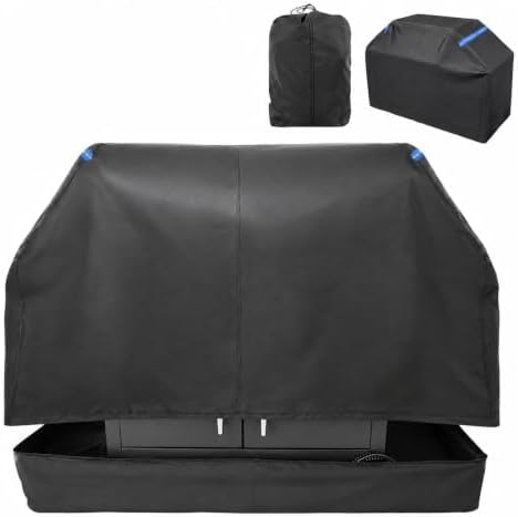 Fully Enclosed Grill Cover 60-Inch,Waterproof Zipper Grill Cover,BBQ Grill Cover Made of 600D,Animal Fade-Resistant,UV-Protection,Gas Grill Cover for Weber,Nexgrill CharBroil and More Black by Unknown