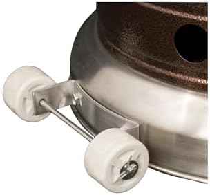 Hiland HLDS01-SSHGT 48,000 BTU Propane Patio Heater with Wheels and Table, Large, Hammered Bronze/SS - Image 3