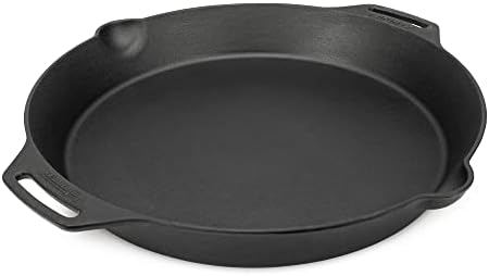 Petromax Cast Iron Fire Skillet for Kitchen or Camping, Pre-Seasoned Cookware for Campfire or Home Oven and Stove, Conducts Heat Evenly, Side Handles, 21" by Petromax