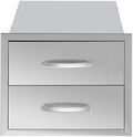 18" W x 15" H x 23" D Outdoor Kitchen Double Drawers by YourFriends