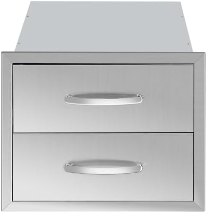 18" W x 15" H x 23" D Outdoor Kitchen Double Drawers by YourFriends