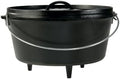Lodge Pre-Seasoned Cast Iron Deep Camp Dutch Oven with Lid, 8 Quart by Lodge