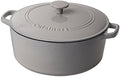 Cuisinart Chef's Classic Enameled Cast Iron Dutch Oven with Lid, Porcelain Enameled Interior, Oven Safe, Induction Compatible, 7-Quart, Round, Cool Grey by Cuisinart