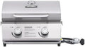 Monument Grills Tabletop Propane Gas Grill for Outdoor Portable Camping Cooking with Travel Locks, Stainless Steel High Lid, and Built in Thermometer by MonumentGrills