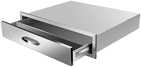 Outdoor Kitchen Drawers 30" W x 6.5" H x 23" D Built-in BBQ Drawer Stainless Steel Access Drawers for Outdoor Kitchen Island or Grill Station by YourFriends