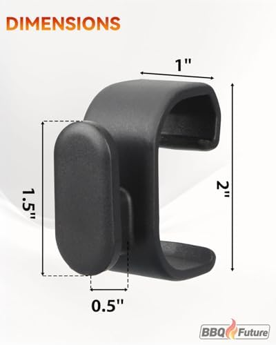 4-Pack Tool Hooks for Weber Grills, Grill Tool Holder for Weber Slate Griddle, Grill Accessories for 3400519 Weber Works Side Rail, Barbecue Utensils Outdoor Hanging - Image 3