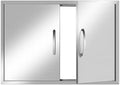 Outdoor Kitchen Doors 33W x 23H Inch, Double BBQ Access Doors 304 Stainless Steel for Outdoor Kitchen Cabinet Grill Station or BBQ Island by KODOM