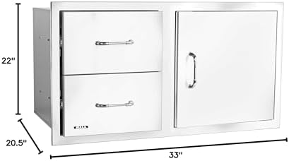 Bull Outdoor Products 30" S/S Single Storage Door w/ 2 Drawer Combo w/Reveal, Stainless Steel - Image 2