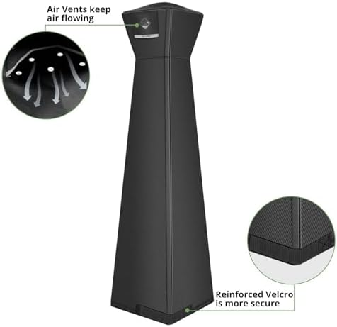 QH.HOME Pyramid Patio Heater Cover Waterproof 90"x 23"x23",Camel - Image 6