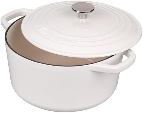 VORRINGARD Enameled Cast Iron Dutch Oven Pot with Lid, for Bread Baking, Round Bread Oven- include Sourdough Bread Baking Supplies Set, 4.5QT, White - Image 5