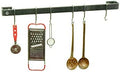 Enclume Handcrafted 18" Wall Rack Utensil Bar w 6 Hooks Hammered Steel by EnclumeDesigns