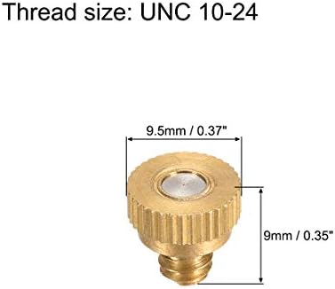uxcell Brass Misting Nozzle - 10/24 UNC 0.1mm Orifice Dia Replacement Heads for Outdoor Cooling System - 10 Pcs - Image 2