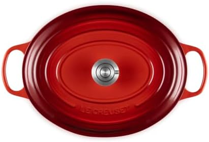 Le Creuset Enameled Cast Iron Oval Dutch Oven, 9.5 qt., Cerise/Crucible - Image 2
