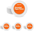 Amazon Basics 9" Uncoated White Paper Plates, Microwave Safe, 100 Count (Pack of 4) by AmazonBasics