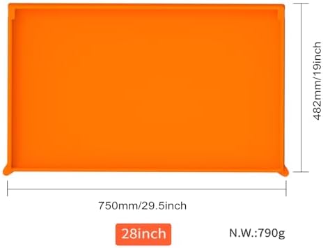 28in Premium Silicone Griddle Cover Mat for Blackstone Griddle 28 Inch - Hermetic Protection from Rust & Debris All Year, Fits All Blackstone 36 Inch Models - Food Grade Silicone(Orange) - Image 2