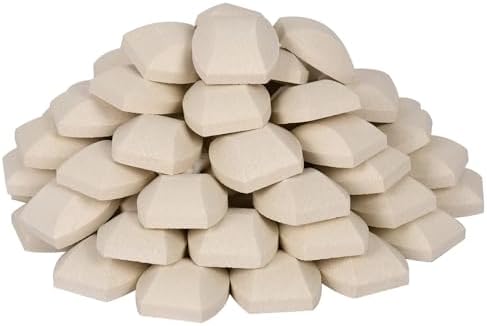 Leship Ceramic Briquettes Replacement for Turbo, Nexgrill Gas Grills, Gas Grill Briquettes Replacement for Lava Rocks, 50-Piece, 2 x 2 inches by Leship