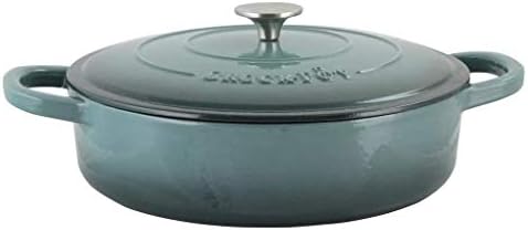 Crock-Pot Crock Pot Artisan Enameled Cast Iron Braiser W/Lid, 5 Quart, Slate Gray - Image 4