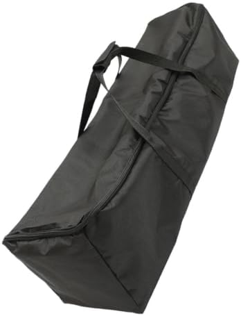 Black Oxford Cloth Grill Storage Bag with Zipper for Camping by balacoo