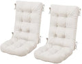 SERWALL HDPE Outdoor Rocking Chair Cushion Set of 2, Beige by SERWALL