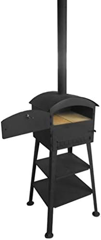 Tidyard Outdoor Pizza Oven, Charcoal Fired with 2 Fireclay Stones, 22.8x24x80.7 Inch Steel Oven with Thermometer and Removable Tray for Backyard Baking and Cooking - Image 5