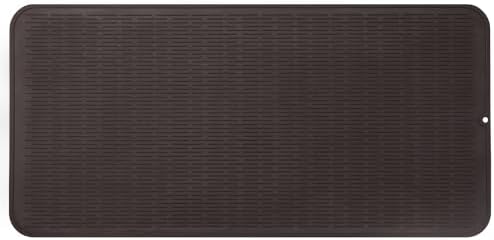 MicoYang Silicone Dish Drying Mat for Multiple Usage,Easy clean,Eco-friendly,Heat-resistant Silicone Mat for Kitchen Counter or Sink,Refrigerator or Drawer Liner Coffee 5XL 36inches x 18inches by MicoYang