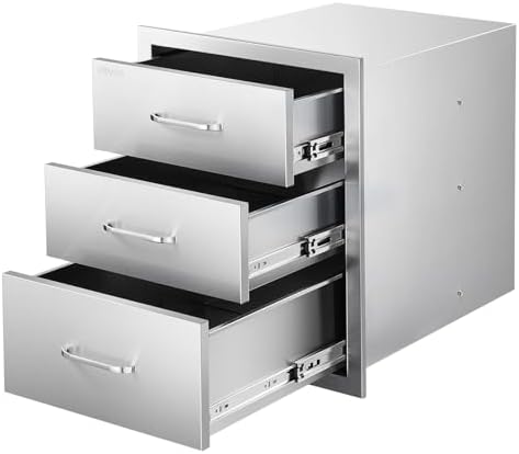 VEVOR Outdoor Kitchen Drawers 18.11"W x 23.23"H x 23.23"D Stainless Steel by VEVOR