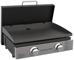 Blackstone 1666 22” Omnivore Original Tabletop Griddle with Hard Cover, Powder Coated Steel, Black by Unknown