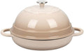 VORRINGARD Cast Iron Enameled Dutch Oven Pot with Lid for Bread Baking, Bread Oven, 6 Quart, Latte by Unknown