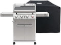 Monument Grills 4 Burner Propane Gas Grill, Stainless Steel Outdoor Patio Barbecue Grill with Cover, with Broil Zone Fast Heating, Knob Control, and Easy Cleanup, M410MBZ by MonumentGrills
