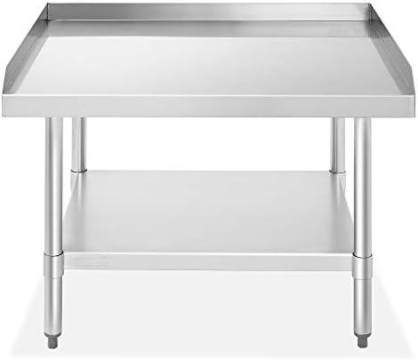GRIDMANN NSF 16-Gauge Stainless Steel 36" L x 30" W x 24" H Equipment Stand Grill Table with Undershelf for Commercial Restaurant Kitchen - Image 2