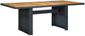 Outdoor Tables Dark Grey Patio Table, Solid Acacia Wood Dining Table for Garden, Deck, Balcony, Exterior Furniture for Outside, 78.7 in. by Unknown