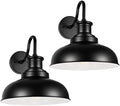 Outdoor Barn Lights Outdoor Wall Sconces Farmhouse Exterior Wall Mount Light Vintage Outside Wall Lighting Fixture Industrial Black White Lanterns for Porch, Entryway, Garage, 2 Pack by Diyel