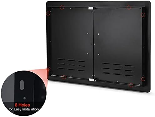 Stanbroil 30" x 21" Double Access Door for Outdoor Kitchen, Black Steel - Image 5