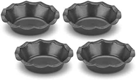 Cuisinart 4 Piece Fluted Tartlet Pan Set, Mini, Steel Gray by Cuisinart