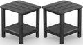 SERWALL Adirondack Table Set of 2, Outdoor Side Table- Gray by SERWALL