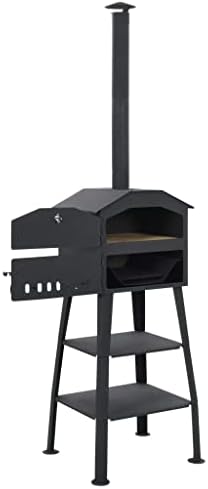 Outdoor Pizza Oven Charcoal Fired with 2 Fireclay Stones, Portable Outside Stainless Steel Pizza Grill, Professional Outdoor Pizza Oven Pizza Maker or Pizzas Bread Cakes (Style A) -AA - Image 5