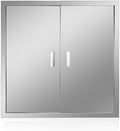 Outdoor Kitchen Door 31'' W x 31'' H Double BBQ Access Door Stainless Steel Flush Mount Doors Wall Vertical Doors with Handle Suitable for Grilling Station BBQ Island Outside Cabinet by Fsehyue