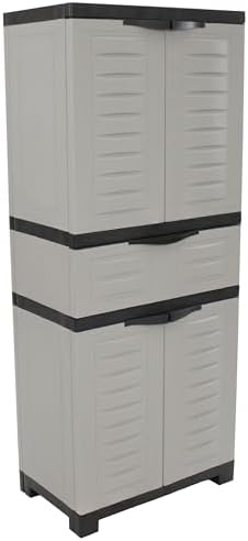 Sunnydaze 57" Garage Storage Cabinet with Doors & Shelves, Gray by SunnydazeDecor