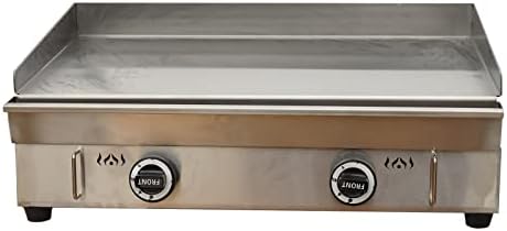 Commercial LPG Gas Griddle 28.9x16.1" Countertop Stainless Steel - Image 5