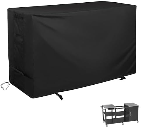 Grill Table Cover for GDLF Grill Table Compatible with Big Green Egg, Outdoor Grill Cart Cover for GDLF Large BBQ Station Prep Table All Weather Protective by Unknown