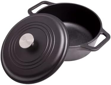 Victoria 4-Quart Cast Iron Dutch Oven with Lid and Dual Loop Handles, Seasoned with Flaxseed Oil, Made in Colombia by VictoriaCastIron
